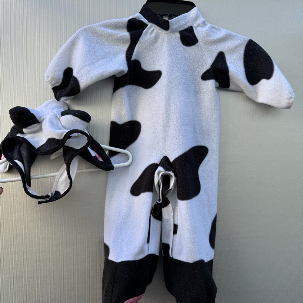 Baby Cow Print Kids One Piece Halloween Rubie's‎ Costume Size 0-6 Months 2 piece